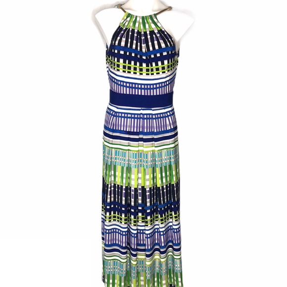 Eliza J Dresses & Skirts - Eliza J Multicolored Jersey Maxi Halter Dress